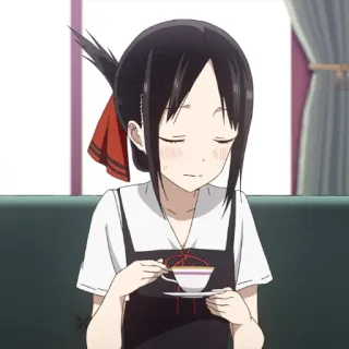 ❤️ 816ab335 Kaguya Shinomiya Kaguya-sama: Love Is War アニメ, かぐや様, かぐや様は告らせたい, 四宮かぐや, お茶, 可愛い, アニメ 女の子 telegram sticker