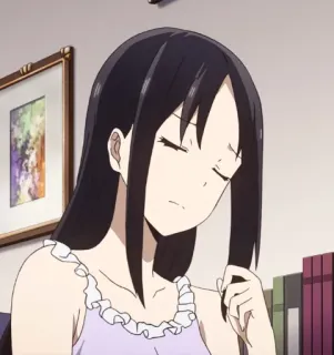 ❤️ d389d82e アニメ, 女の子, 黒髪, 漫画 telegram sticker