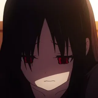 🌺 27b20331 anime, garota, retrato, olhos vermelhos, cabelo preto telegram sticker