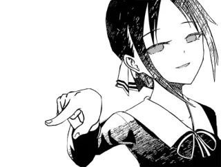 😏 b1b0cc7b Kaguya Shinomiya Kaguya-sama: Love Is War Anime, Manga, Kaguya-sama, Love is War, Karakter, Kaguya Shinomiya, Menunjuk telegram sticker