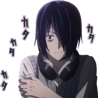 😣 d9e30e57 Yu Ishigami Kaguya-sama: Love Is War カタカタ anime, Ishigami, nervioso, japonés telegram sticker