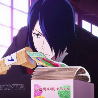 🎭 7e4bbba7 五色鳩の桃子ちゃん Anime, Snack japonês, Ilustração whatsapp sticker