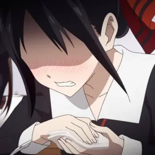 😳 de78e152 Kaguya Shinomiya Kaguya-sama: Love Is War อนิเมะ, หน้าแดง, คางูยะ, ชิโนมิยะ, Love is War telegram sticker