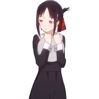 🥢 a131dda2 Kaguya Shinomiya Kaguya-sama: Love Is War anime, kaguya sama, kaguya shinomiya, love is war, serious, sticker, manga telegram sticker