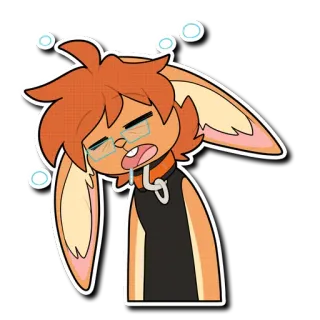 💤 0e23c64f 兔子, 累, 疲惫, 困, 卡通, 动漫, 瘫, 流口水 telegram sticker