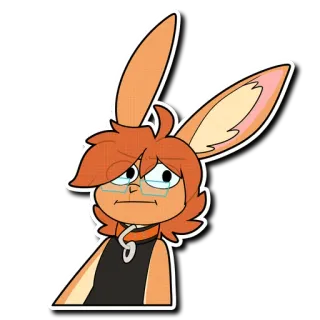 😐 9520958b 兔子, 可爱, 动物, 卡通, 贴纸, 卡哇伊 telegram sticker