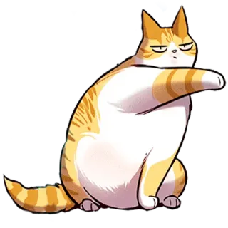 👊 10fa9908 kot, zwierzę, rudy pręgowany, śmieszne, mem, niegrzeczny, gest telegram sticker