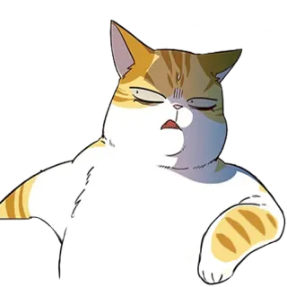 💩 465eefa4 kot, anime, naklejka, słodkie, śmieszne, zwierzę, zwierzak telegram sticker