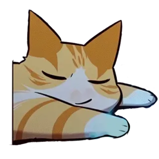 😪 5af68db3 kot, śpiący, zwierzę, słodki, rudy pręgowany kot telegram sticker