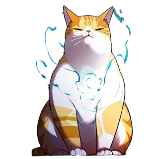 🙂 6140b2fc kot, pomarańczowy, zwierzę domowe, zwierzę, słodki, koci telegram sticker