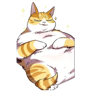 😇 641fe5b0 kot, słodki, zwierzę, kreskówka, pomarańczowy, zwierzak telegram sticker