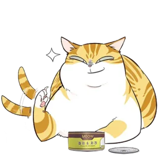 🍔 7a161fb7 핑키 & 치킨 kot, słodki, zwierzę domowe, zwierzę, domowy, jedzenie, kreskówka telegram sticker