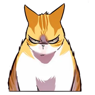 😡 7fccff78 kot, zły, kreskówka, zwierzę telegram sticker