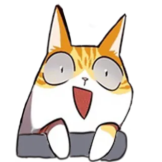 😄 8334503c kot, naklejka, kreskówka, śmieszne, zwierzę, słodkie telegram sticker