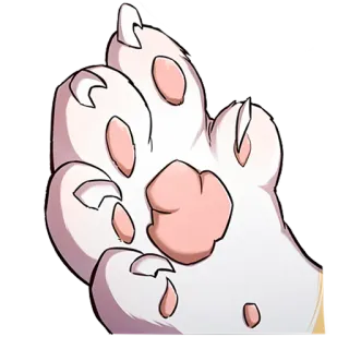 🐱 83892081 łapa, futrzak, zwierzę, kreskówka, słodki telegram sticker