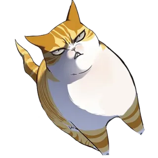 👺 8d494415 kot, pomarańczowy, naklejka, zły, niegrzeczny telegram sticker