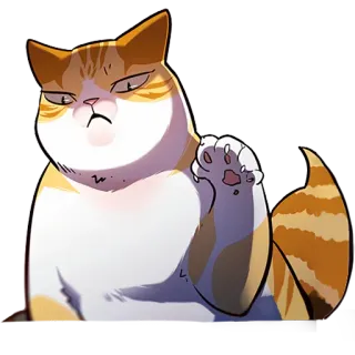 💀 9f454612 kot, zwierzę, naklejka, kreskówka, niegrzeczny telegram sticker