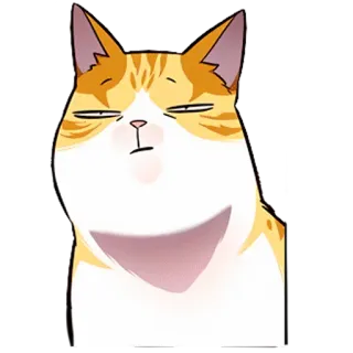 😑 cdebf4ca kot, zadowolony z siebie, zwierzę, zwierzę domowe, kreskówka telegram sticker