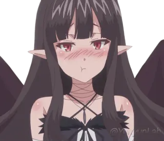 😳 731c316e anime, demon, cute, elf, wings telegram sticker