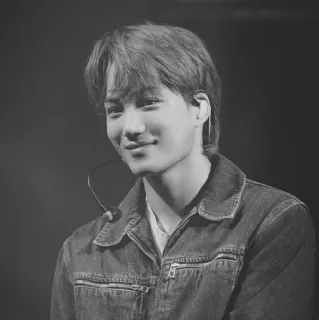 🗝 ce256a8c 人, 男人, 歌手, 黑白, 牛仔外套 whatsapp sticker