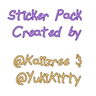 🔏 4684cb3c Sticker Pack
Created by
@Kaiizree :3
@Yukikitty Stickerpaket, Kaiizree, Yukikitty, Ersteller, Soziale Medien telegram sticker