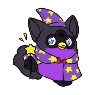 💫 e0f47b71 furby, zauberer, magie, cartoon, stern, süß telegram sticker