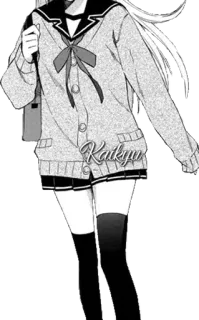 💕 0ae6729a Katlyn Anime, Uniforme scolastica, Ragazza, Manga, Adesivo whatsapp sticker