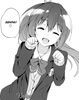 😄 906d29a3 SENPAI! Anime, Senpai, Carina, Ragazza, Uniforme scolastica whatsapp sticker