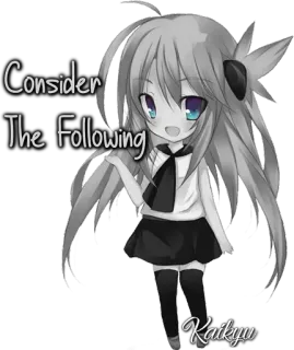 👆 e618940e Consider The Following Anime, Ragazza, Carina, Kawaii, Manga, Considerare, Seguire whatsapp sticker