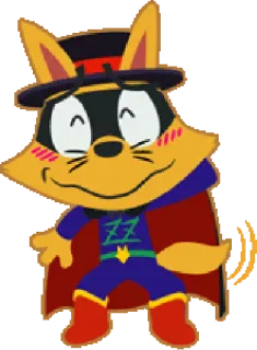 ☺️ 1691ad0a cartoon, fox, superhero, animal, character, costume whatsapp sticker