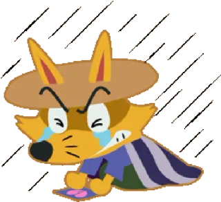 😭 339731de cartoon, crying, sad, fox, animal, sticker whatsapp sticker