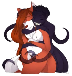 💑 7b1b305f กอด, เฟอร์รี่, การ์ตูน, มานุษยรูปนิยม, น่ารัก whatsapp sticker