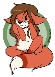 😳 b77d2bc2 สัตว์, สุนัขจิ้งจอก, การ์ตูน, น่ารัก, ขน, อนิเมะ whatsapp sticker