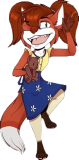 ✌️ cb295e42 สุนัขจิ้งจอก, เฟอร์รี่, การ์ตูน, ตัวละคร, ผู้หญิง, สัตว์ whatsapp sticker