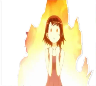 😤 d91f14da 애니메이션, 여자, 불, 만화 telegram sticker