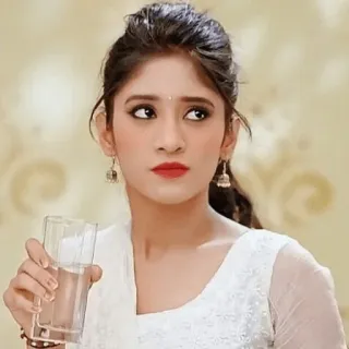 💧 ce270f05 여자, 사람, 음료, 물, 유리, 인도인, 초상화 telegram sticker