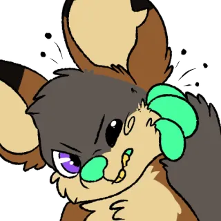 🕷 10274121 兽人, 卡通, 动物, 愤怒, 老鼠, 绘画 telegram sticker