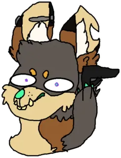 🔫 165ef21c 兽人, 拟人, 动物, 中指, 卡通, 插画 telegram sticker