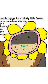💐 1f9a57fd nnnhhhggg. im a thirsty little flower.
you have to water me,
you
have to
use
your
pee 花, 口渴, 卡通, 幽默 telegram sticker
