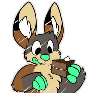 🍰 23a85163 动物, 卡通, 蛋糕, 可爱, 甜点, 毛茸茸 telegram sticker