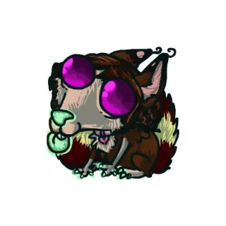 😜 8c4081e7 卡通, 动物, 哺乳动物, 插画, 可爱, 幻想, 卡哇伊 telegram sticker