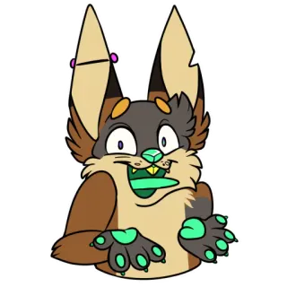 😝 910b2f4f 动物, 生物, 搞笑, 卡通, 毛茸茸, 可爱, 角色, 艺术 telegram sticker