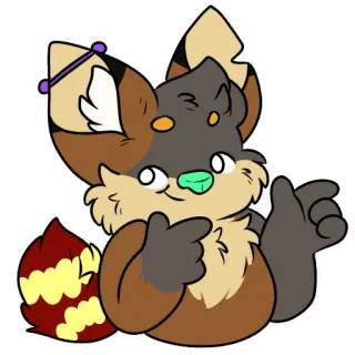 👈 9347fd89 兽迷, 卡通, 动物, 角色, 可爱, 哺乳动物 telegram sticker