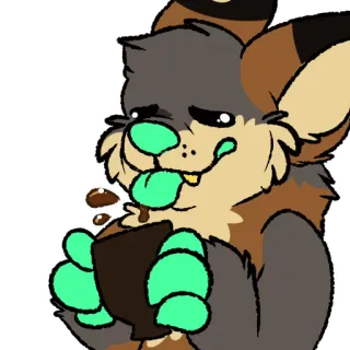 ☕ 9c8dd758 兽人, 拟人, 动物, 可爱, 卡通, 数字艺术 telegram sticker