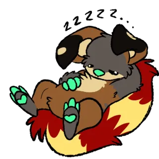 💤 a6a644a5 zzzzzz 困, 毛茸茸, 动物, 卡通, 睡觉, 可爱, 放松, zzz telegram sticker