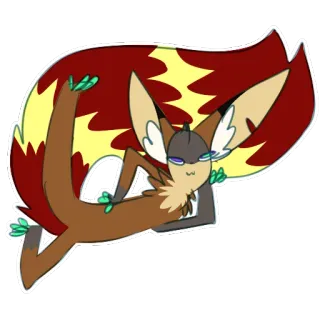 🦵 a96cd803 卡通, 狐狸, 动物, 角色, 兽人, 可爱, 贴纸 telegram sticker