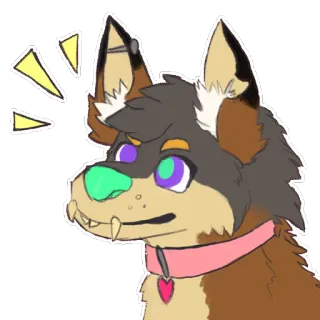 ❗️ ac8bbee0 兽人, 犬, 卡通, 动物, 狗, 可爱, 贴纸 telegram sticker