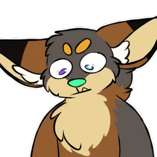 😶 acb0bca9 兽人, 动物, 卡通, 搞笑, 可爱, 贴纸 telegram sticker