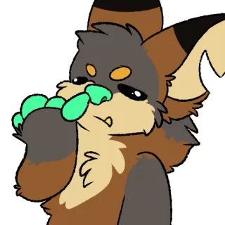 🤑 b28ffa8b 兽人, 拟人, 卡通, 动物, 可爱, 数字艺术 telegram sticker