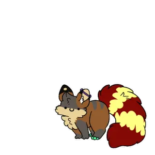 🐶 b77ba98d 狐狸, 动物, 可爱, 贴纸, 卡通, 毛茸茸 telegram sticker